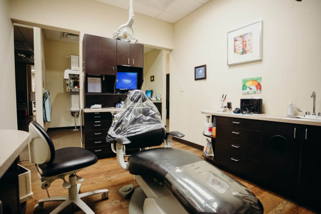 dental treatment room at our Mansfield dentistry.