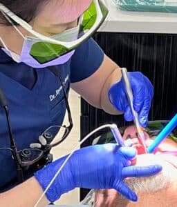 Laser tonsil treatment