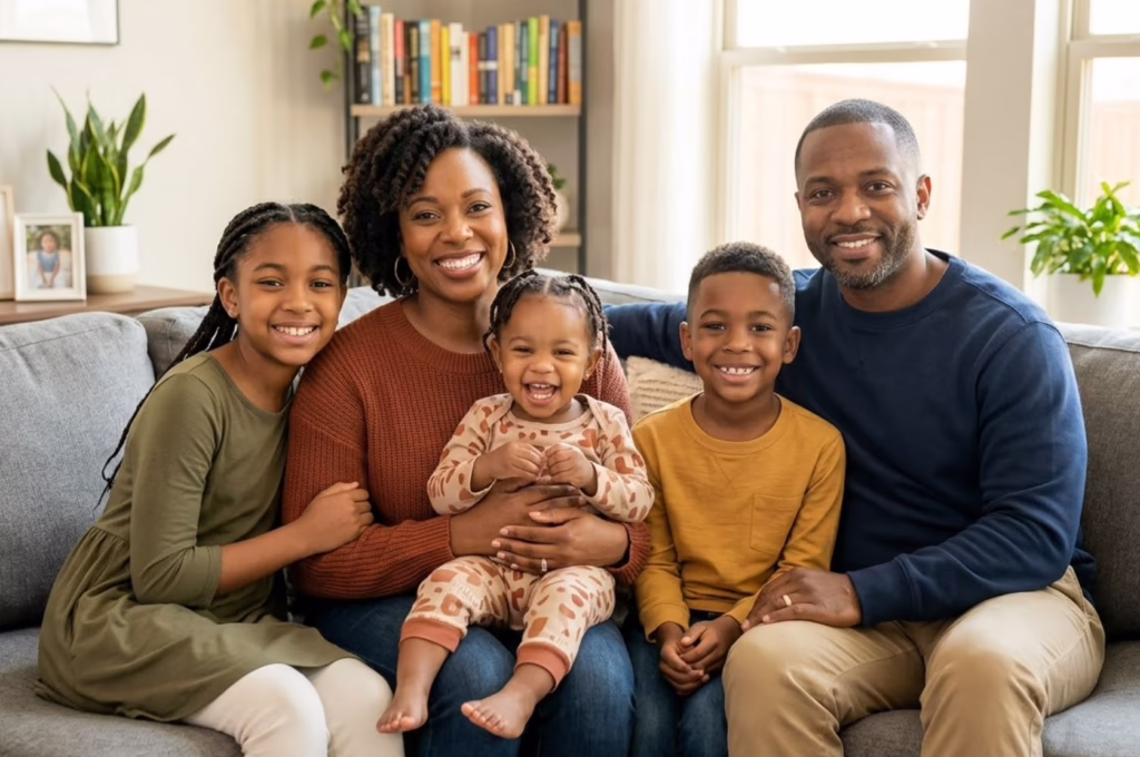 smiling family