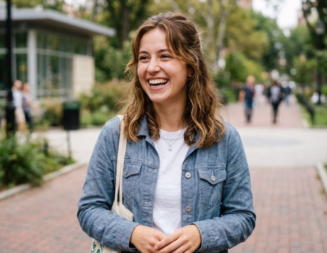 A young woman with a radiant smile representing the confidence and whole body wellness achieved after treating buccal and lip ties at Central Park Dental and Orthodontics in Mansfield Texas